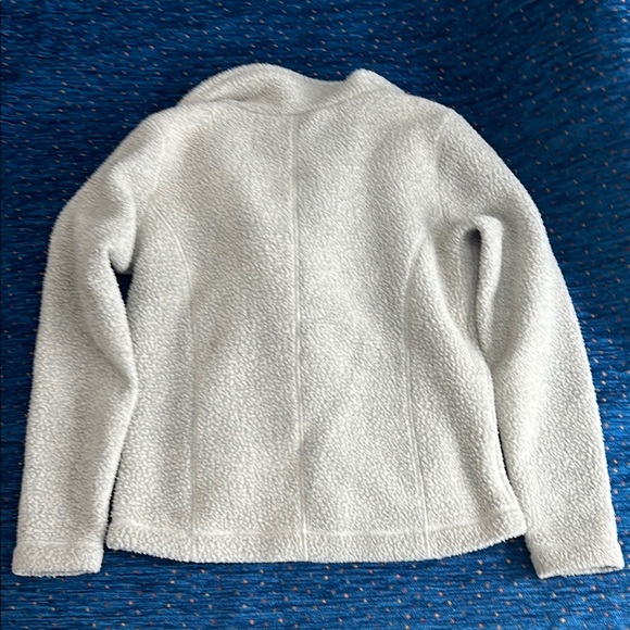 Basin + Range brand Stylish off-white Sherpa style Jacket with Diagonal Zipper - Picture 8 of 10